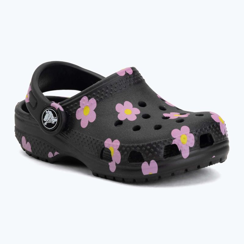 Klapki dziecięce Crocs Classic Flower 212671 black 2