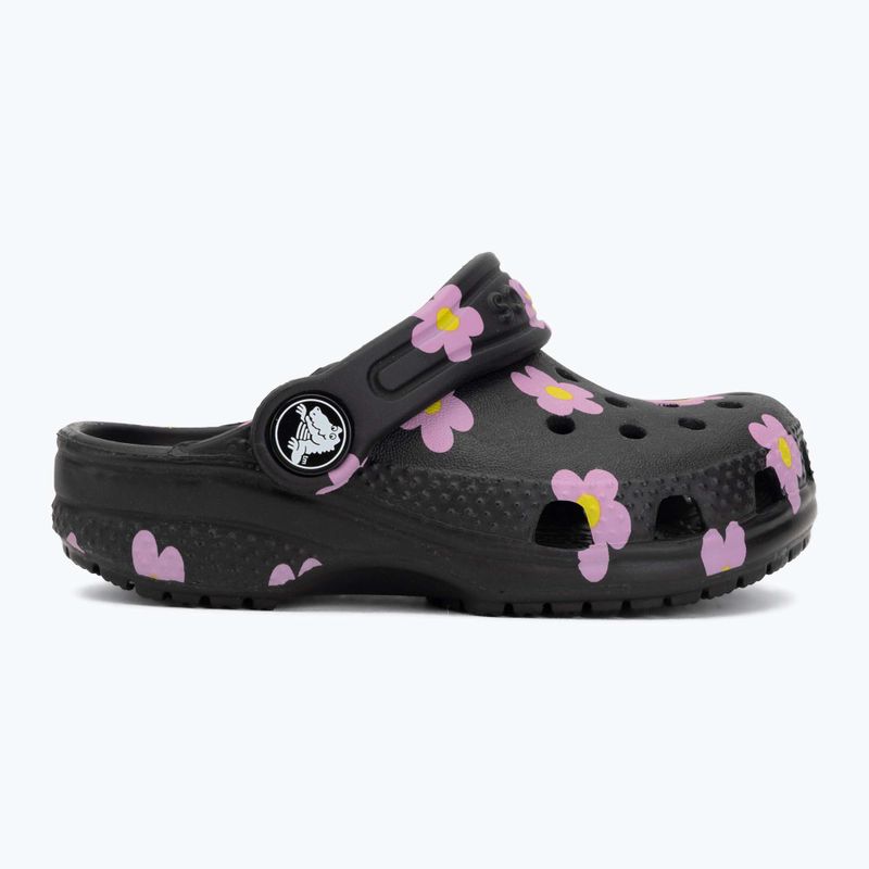 Klapki dziecięce Crocs Classic Flower 212671 black 3