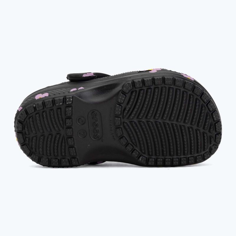 Klapki dziecięce Crocs Classic Flower 212671 black 5