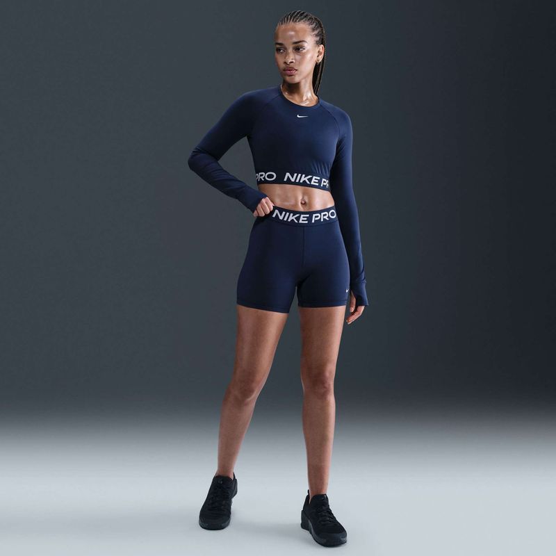Top treningowy longsleeve damski Nike Pro 365 Dri-Fit midnight navy/white 4