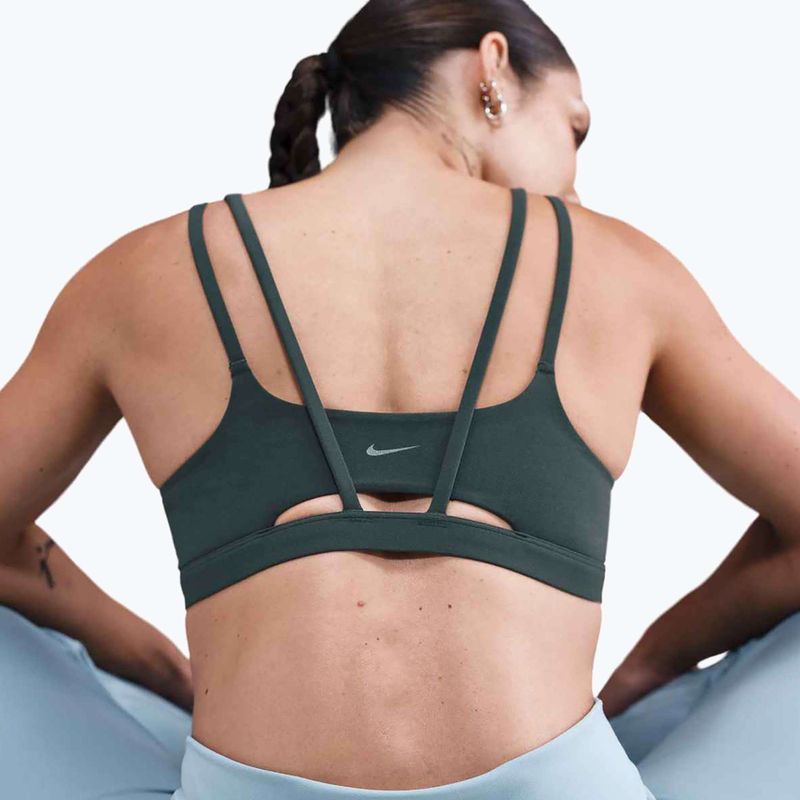 Biustonosz treningowy Nike Zenvy Strappy seaweed/white 5