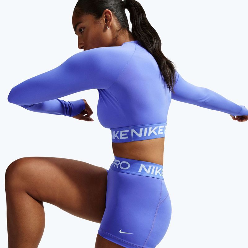 Spodenki damskie Nike Pro Mid-Rise Biker 3" sapphire/white 5