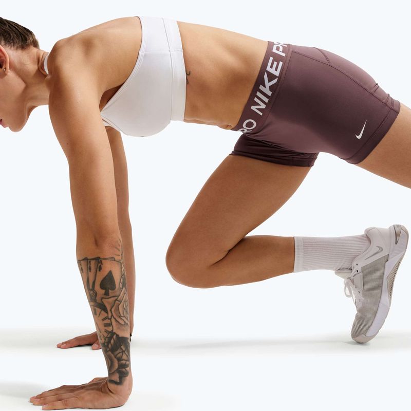 Spodenki damskie Nike Pro Mid-Rise Biker 3" tattoo/white 6