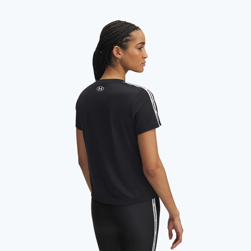 Koszulka treningowa damska Under Armour Tech Wordmark Tape black/white/white 2