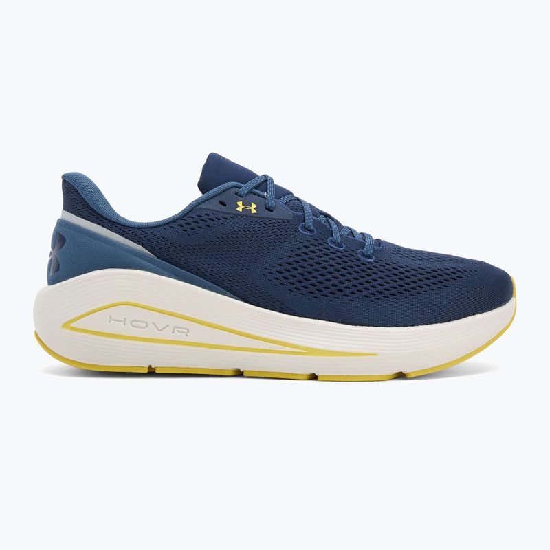 Buty do biegania męskie Under Armour Sonic 7 washed navy/nu blue/yellow shade 2