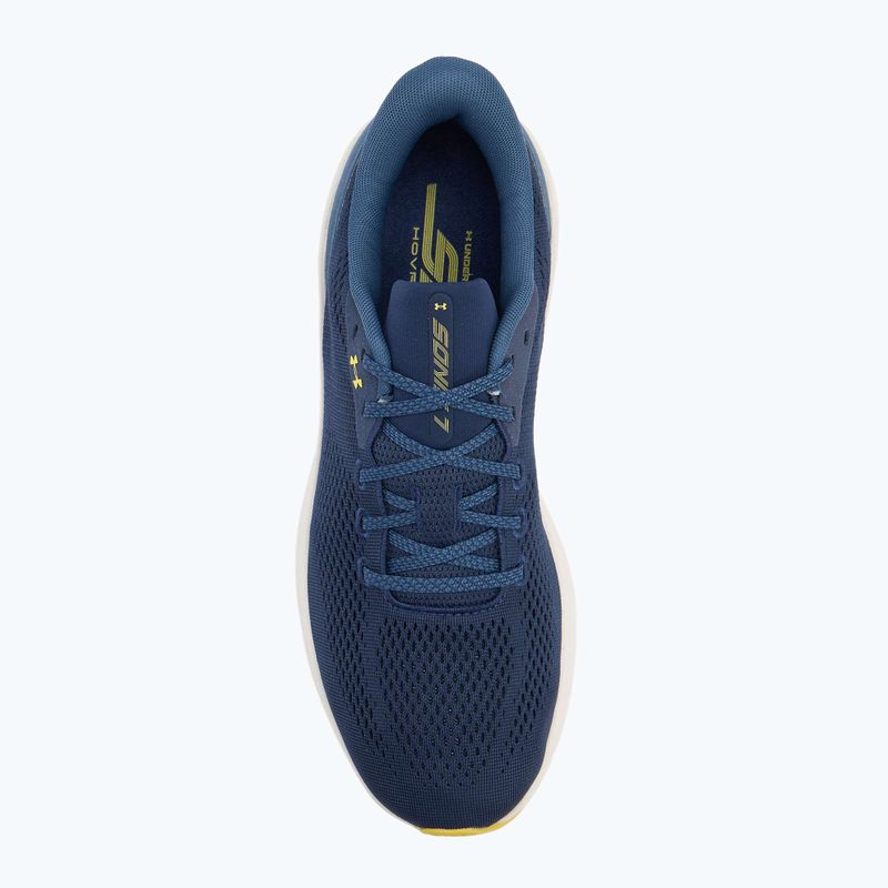 Buty do biegania męskie Under Armour Sonic 7 washed navy/nu blue/yellow shade 5