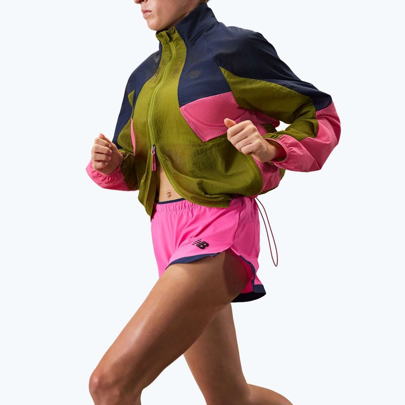 Spodenki do biegania damskie New Balance Run Essentials 3" pink heat 2