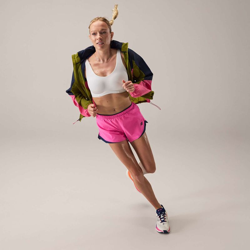 Spodenki do biegania damskie New Balance Run Essentials 3" pink heat 5