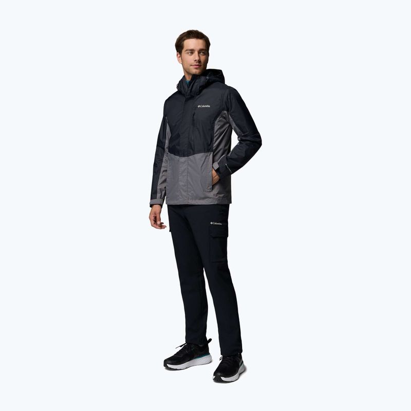 Kurtka przeciwdeszczowa męska Columbia Pouring Adventure III black/city grey 2