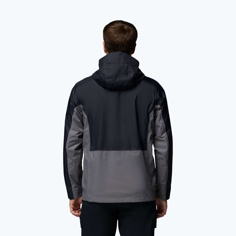Kurtka przeciwdeszczowa męska Columbia Pouring Adventure III black/city grey 3