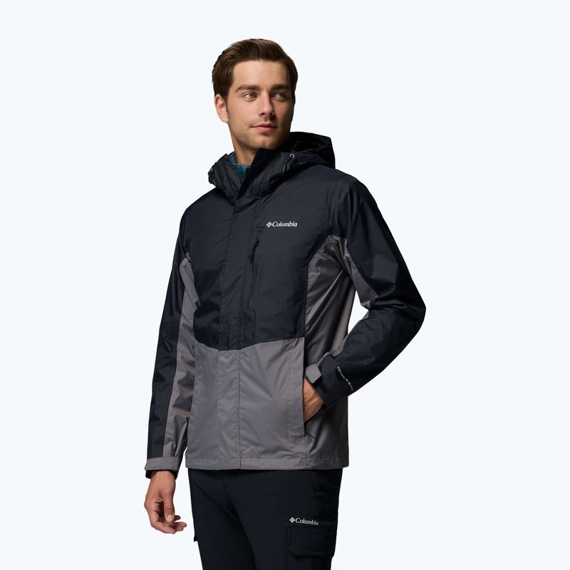 Kurtka przeciwdeszczowa męska Columbia Pouring Adventure III black/city grey 4