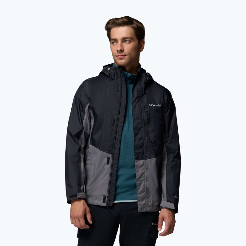 Kurtka przeciwdeszczowa męska Columbia Pouring Adventure III black/city grey 5