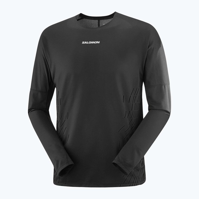 Longsleeve do biegania męski Salomon Sense Aero GFX deep black 3
