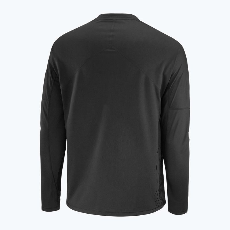 Longsleeve do biegania męski Salomon Sense Aero GFX deep black 4
