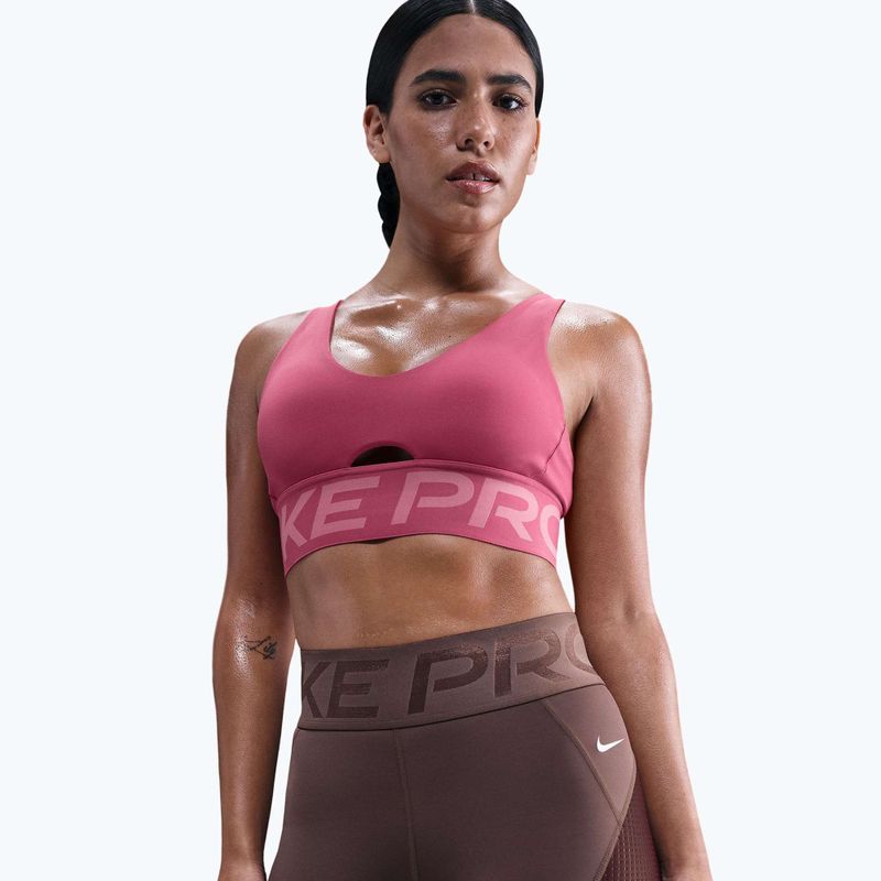 Spodenki damskie Nike Pro Sculpt High Waisted 5" Biker tattoo/burgundy crush/white 4