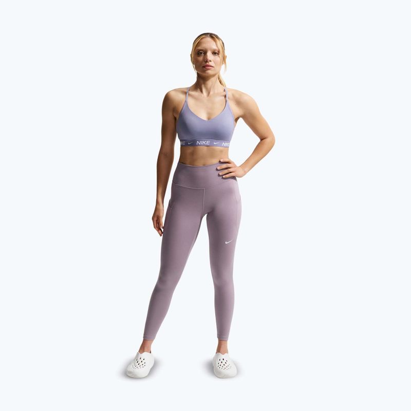 Legginsy treningowe damskie Nike One High-Waisted 7/8 light violet ore/white 2