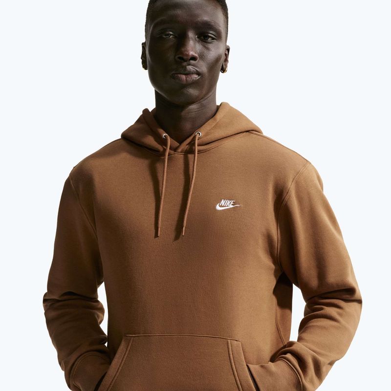 Bluza męska Nike Club Pullover Hoodie ale brown/ale brown/white 4