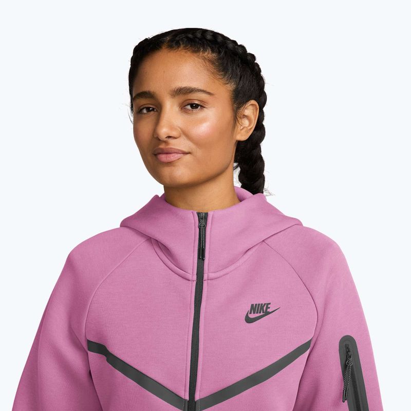 Bluza damska Nike Sportswear Tech Fleece Windrunner light magenta/black 3