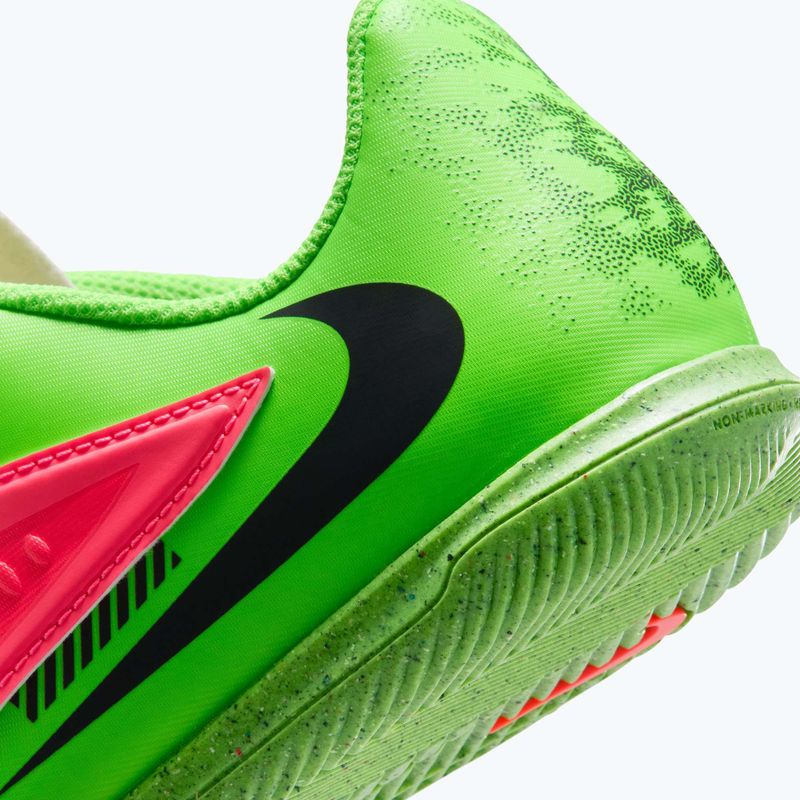 Buty piłkarskie dziecięce Nike Jr. Phantom 6 Low Club Erling Haaland IC hot punch/green strike/black 11