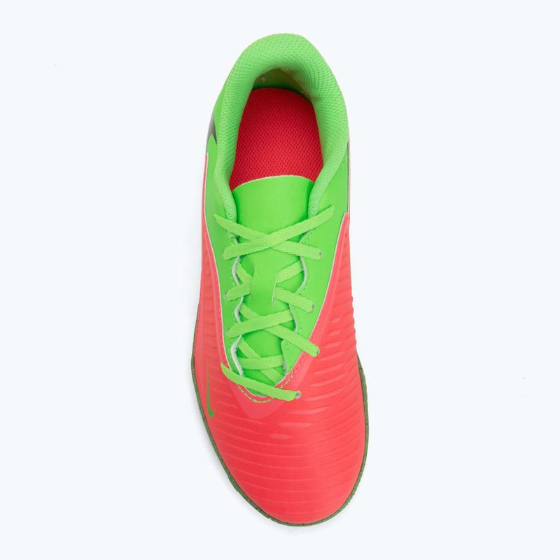 Buty piłkarskie dziecięce Nike Jr. Phantom 6 Low Club Erling Haaland IC hot punch/green strike/black 5