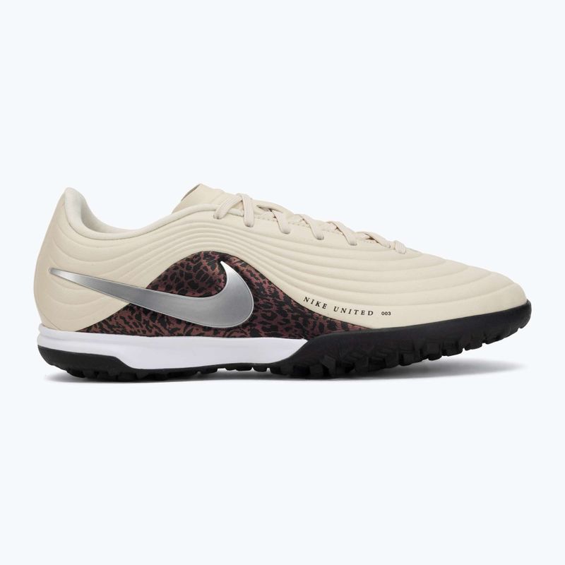 Buty piłkarskie męskie Nike United Tiempo Maestro Academy TF fossil/burgundy crush/metallic silver 2