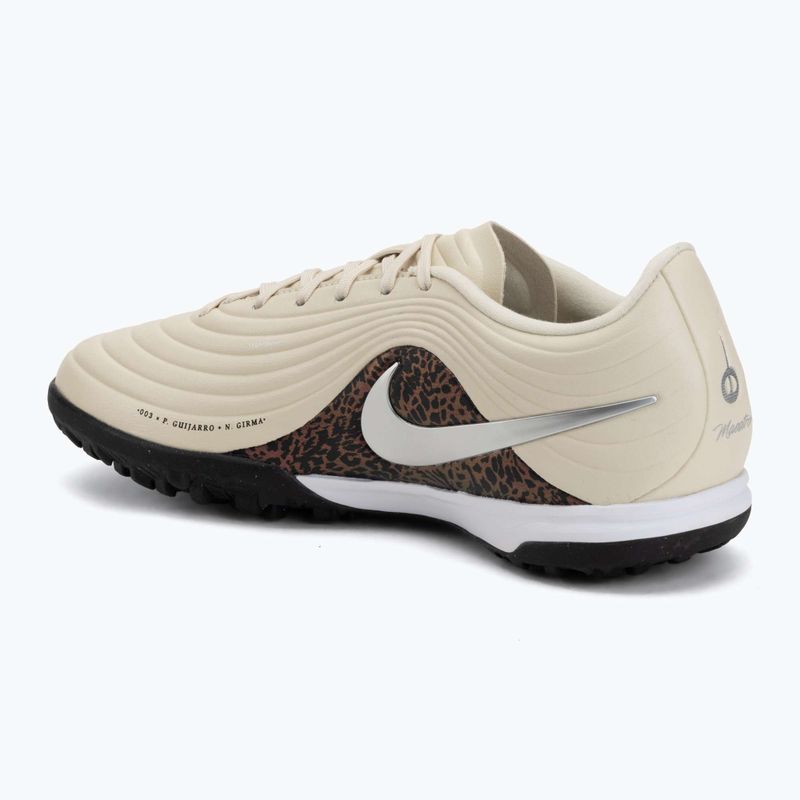 Buty piłkarskie męskie Nike United Tiempo Maestro Academy TF fossil/burgundy crush/metallic silver 3