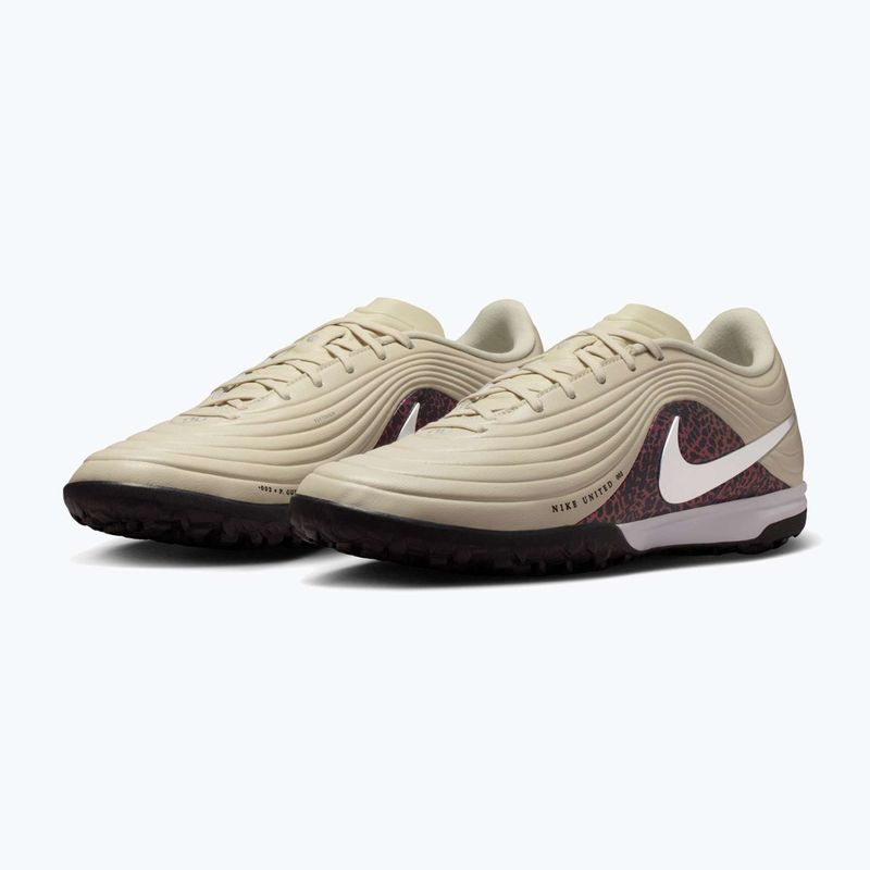 Buty piłkarskie męskie Nike United Tiempo Maestro Academy TF fossil/burgundy crush/metallic silver 10