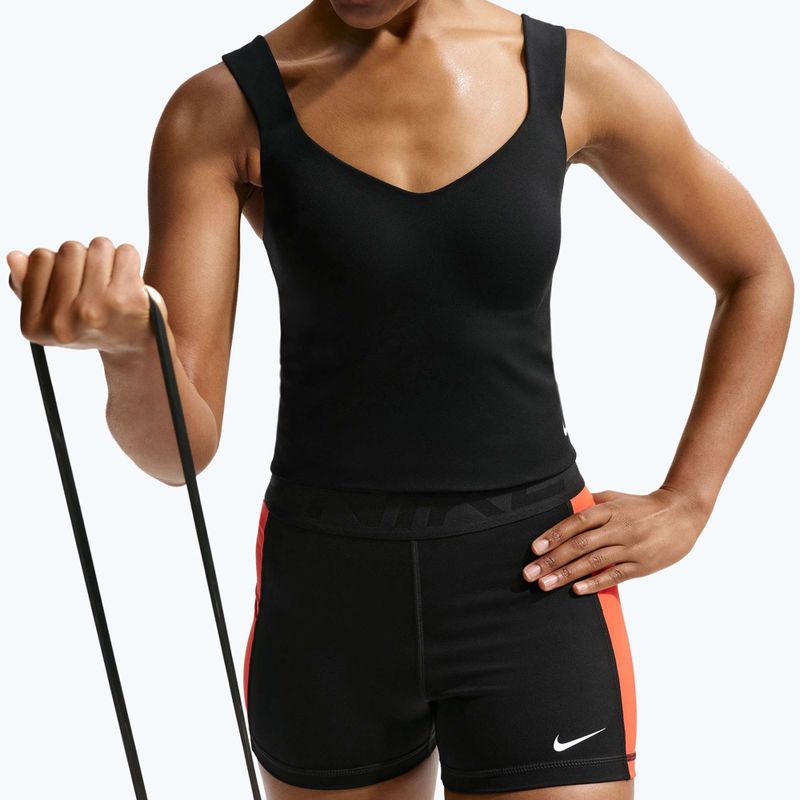 Koszulka treningowa damska Nike Pro Sculpt Medium Support Padded Tank black/white 6