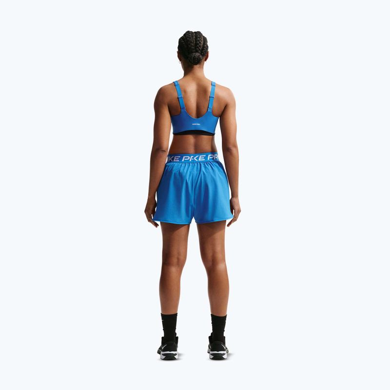 Spodenki treningowe damskie Nike Pro 2in1 light photo blue/white 3