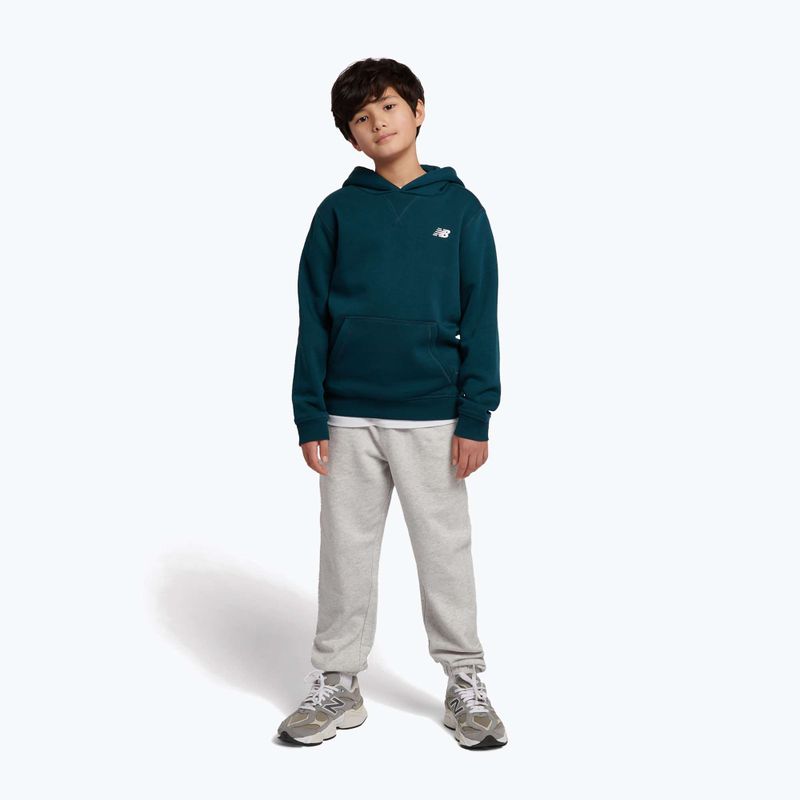 Bluza dziecięca New Balance Brush Back Small Logo Hoodie medusa green 2