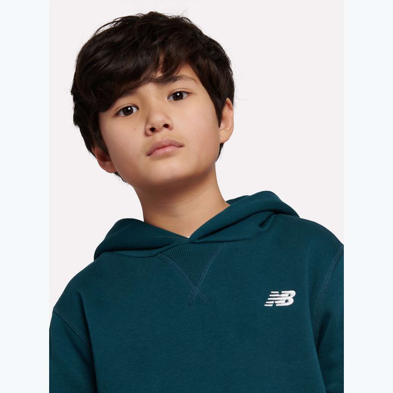 Bluza dziecięca New Balance Brush Back Small Logo Hoodie medusa green 5