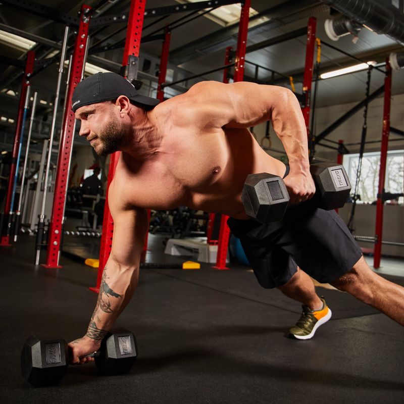 Hantel ogumowany XTREXO Hex 15 kg 10