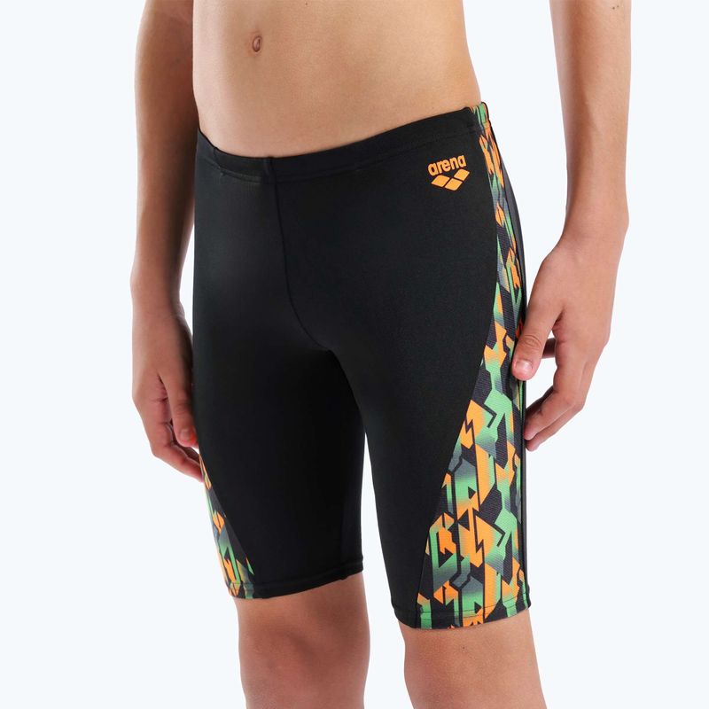 Jammery pływackie dziecięce arena Print Swim black/orange multi 4
