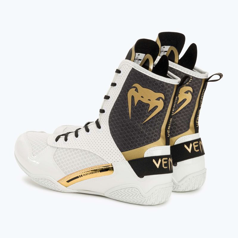 Buty bokserskie Venum Elite Boxing white/black/gold 3