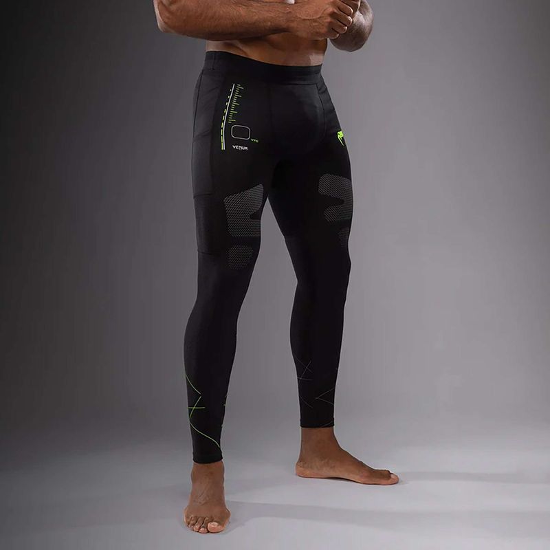 Legginsy treningowe męskie Venum Training Camp 4.0 black/neo green 5