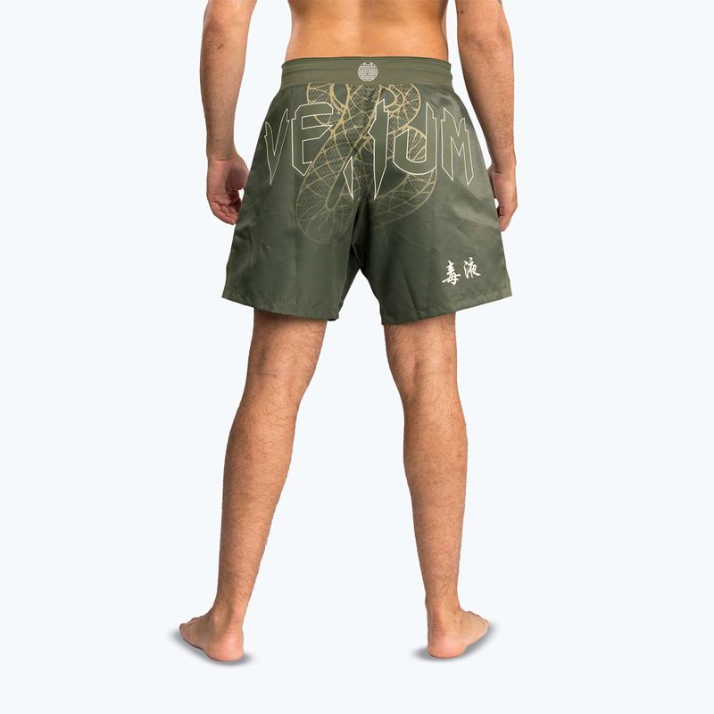 Spodenki treningowe męskie Venum Serpenti Fight khaki/bronze/ivory 2