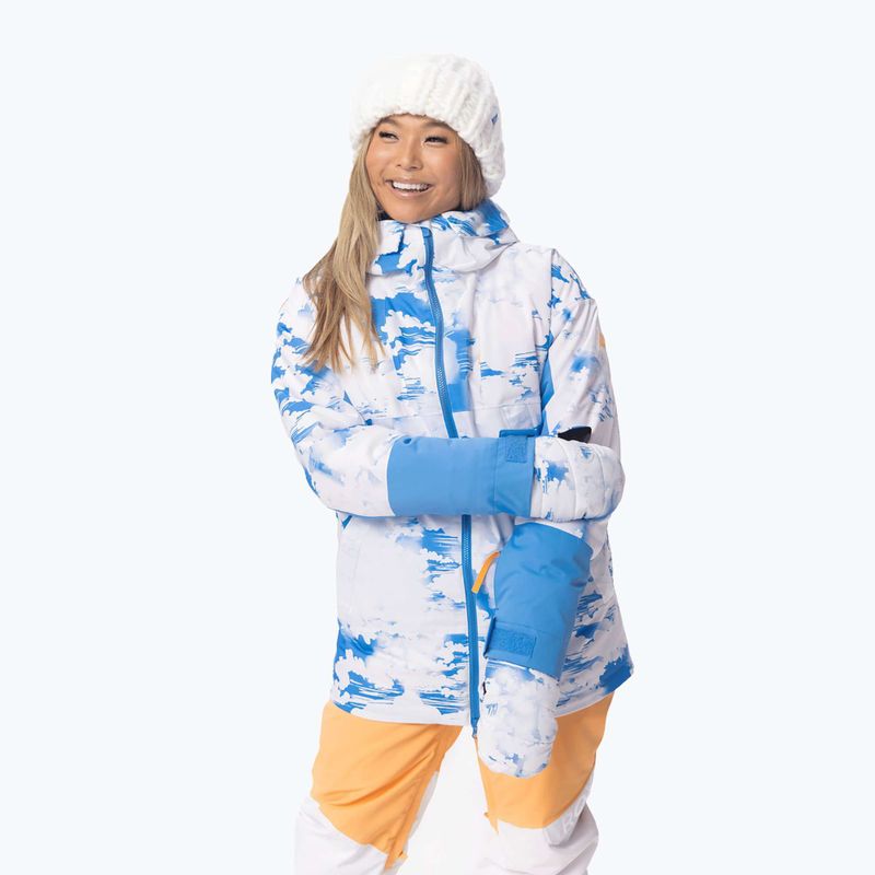 Kurtka snowboardowa damska ROXY Chloe Kim azure blue clouds 5