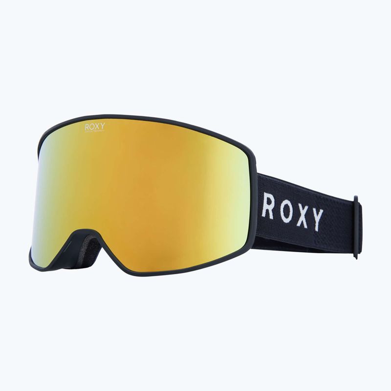 Gogle snowboardowe damskie ROXY Storm W black/clux ml pink gold 5