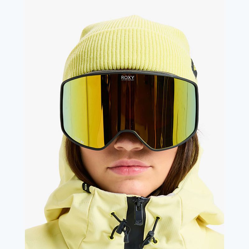 Gogle snowboardowe damskie ROXY Storm W black/clux ml pink gold 6