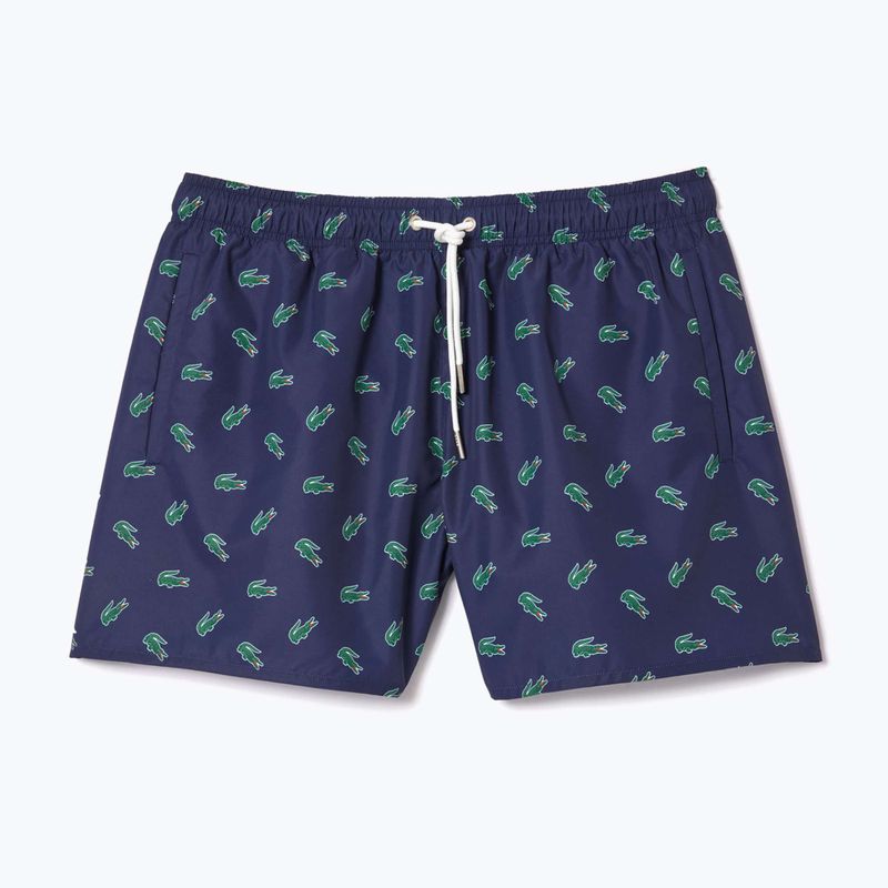 Szorty kąpielowe męskie Lacoste MH7188 navy blue/multico 5