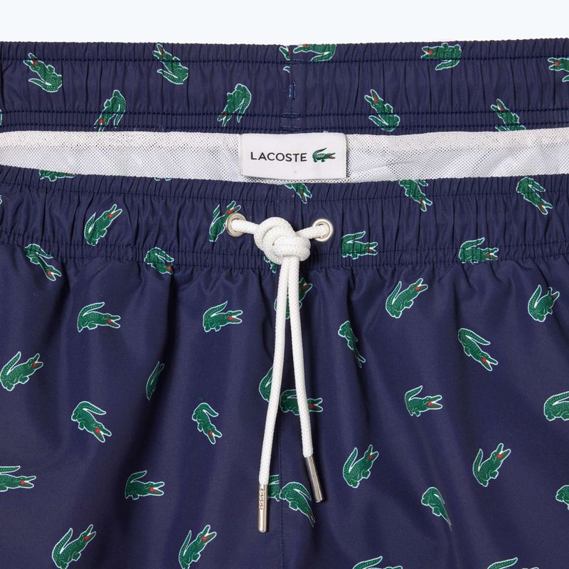 Szorty kąpielowe męskie Lacoste MH7188 navy blue/multico 6