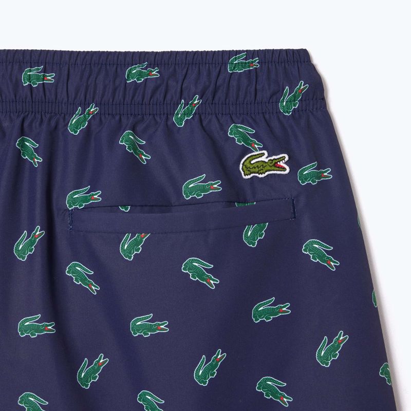 Szorty kąpielowe męskie Lacoste MH7188 navy blue/multico 8
