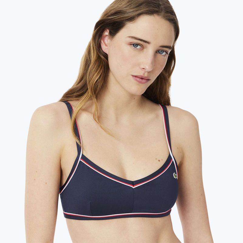 Góra od stroju kąpielowego Lacoste MF9993 navy blue/rill grenadine 4