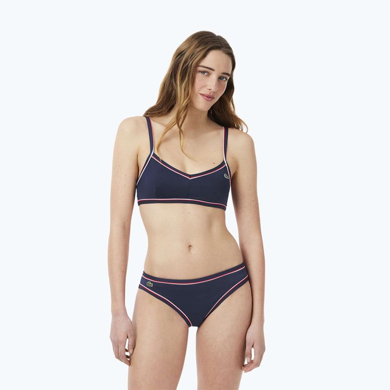 Góra od stroju kąpielowego Lacoste MF9993 navy blue/rill grenadine 5
