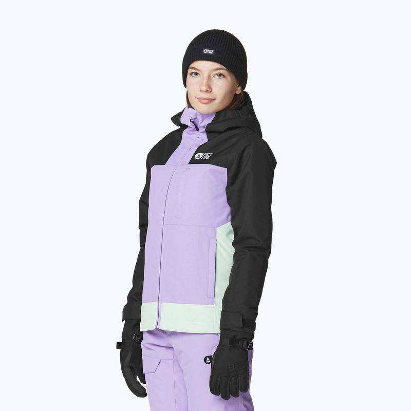 Kurtka narciarska dziecięca Picture Seady black/paisley purp /silt green 5