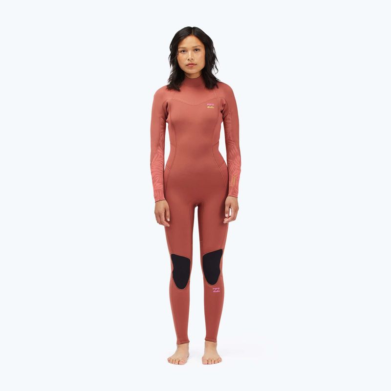 Pianka do pływania damska Billabong 4/3 mm Synergy Back Zip red 6