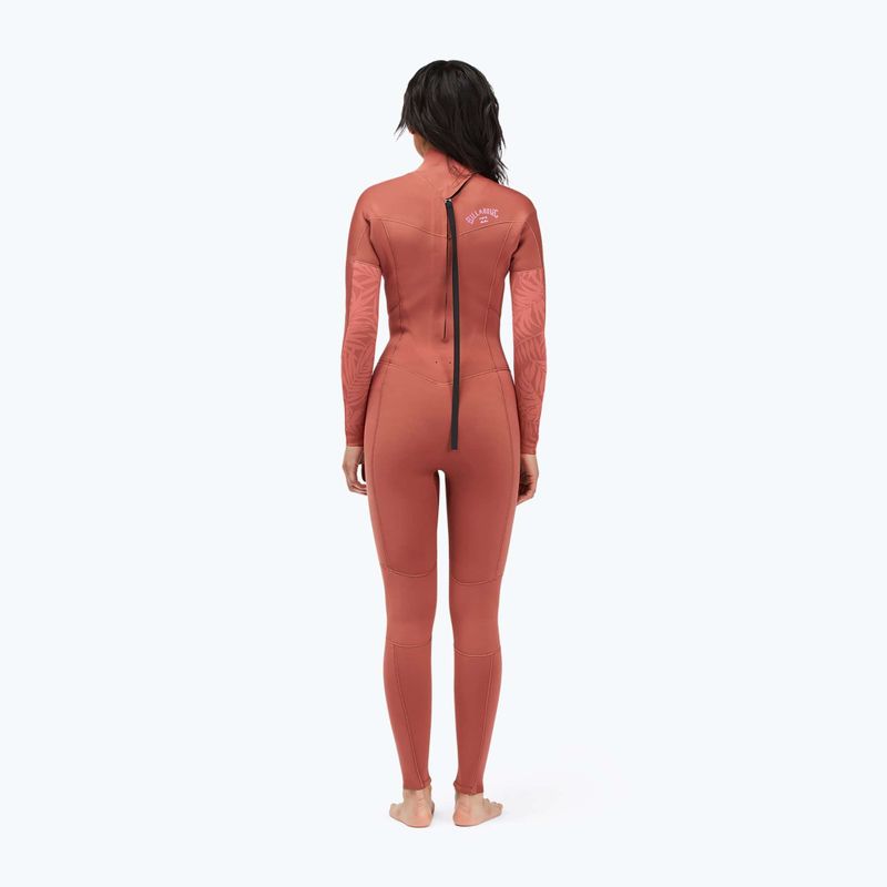 Pianka do pływania damska Billabong 4/3 mm Synergy Back Zip red 7