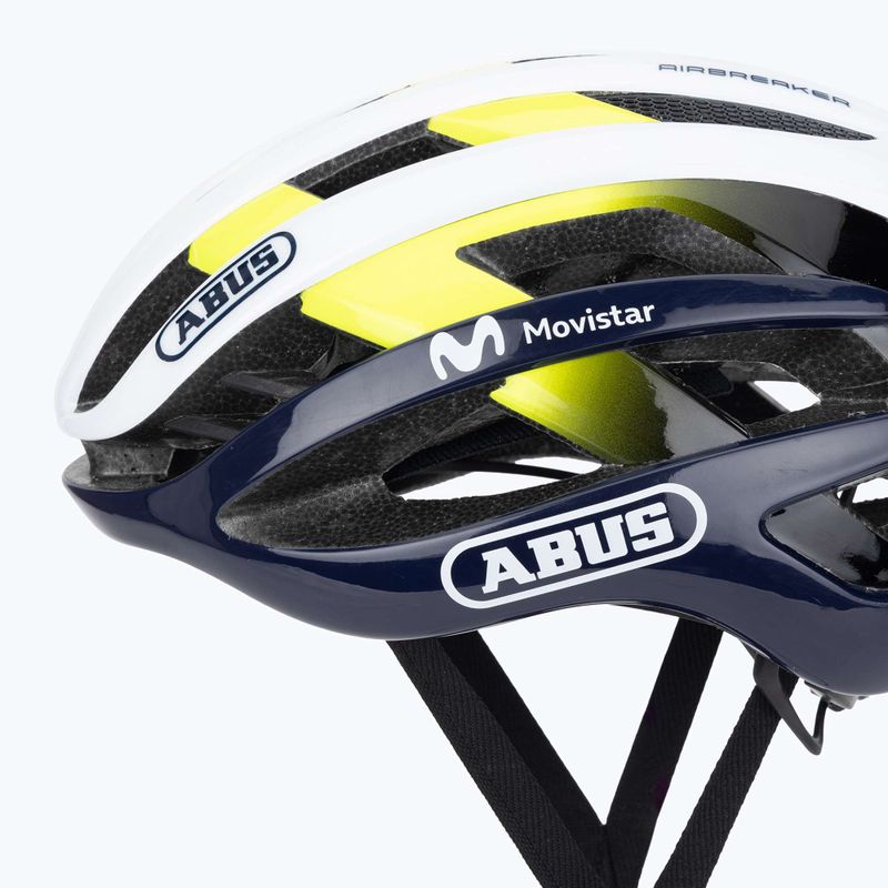 Kask rowerowy ABUS AirBreaker Movistar Team 24 navy/yellow/white 7
