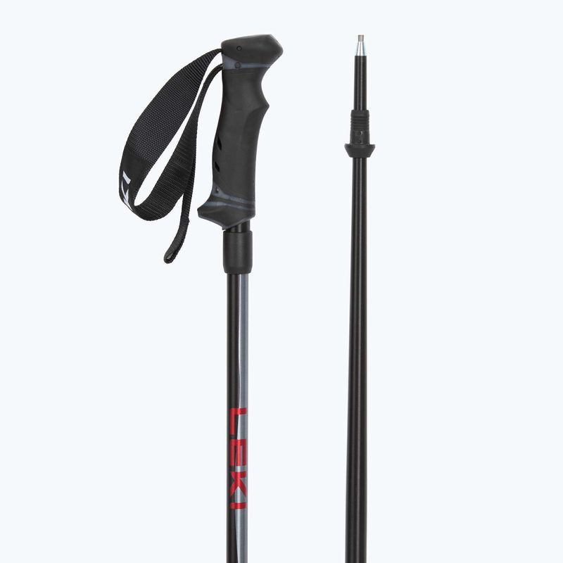 Kije narciarskie LEKI Hot Shot anodized black/eloxal gray/eloxal red 3