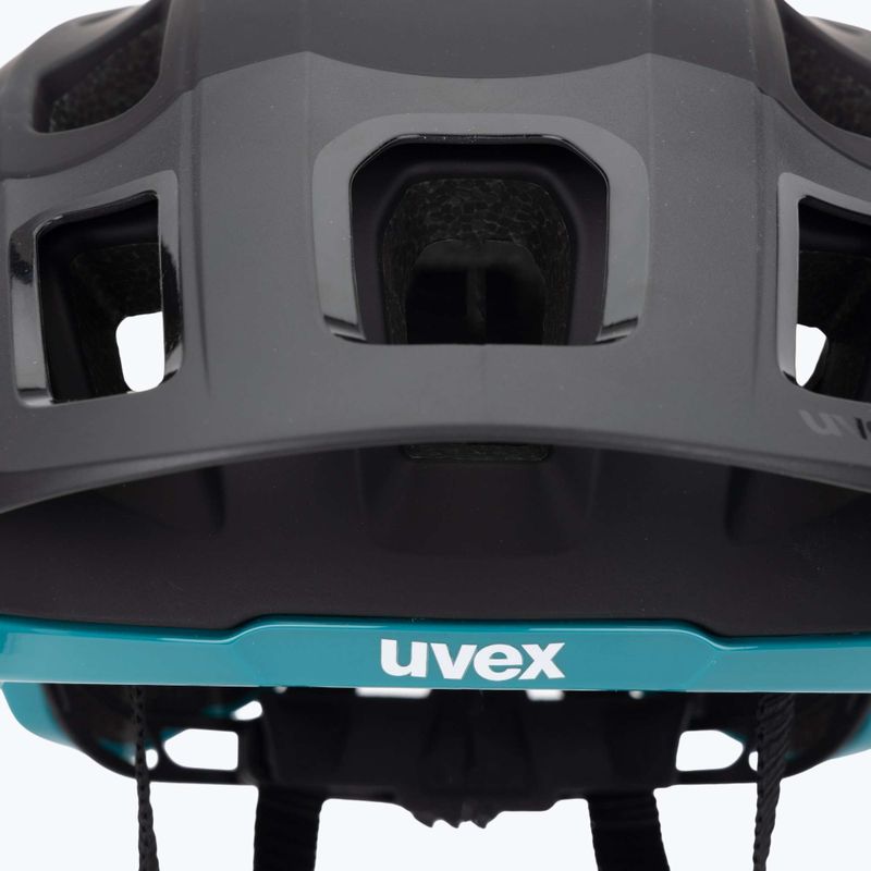 Kask rowerowy UVEX React black/teal matt 7